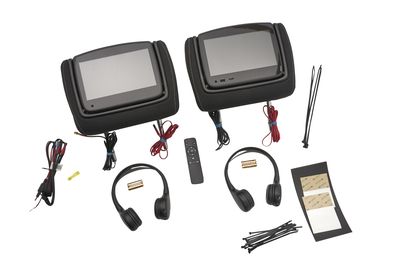 GM Rear-Seat Infotainment System in Jet Black Cloth with Medium Titanium Stitching 84337914