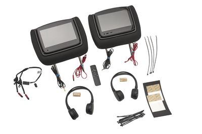 GM Rear Seat Infotainment System with DVD Player in Jet Black Cloth with Taupe Stitching 84346896