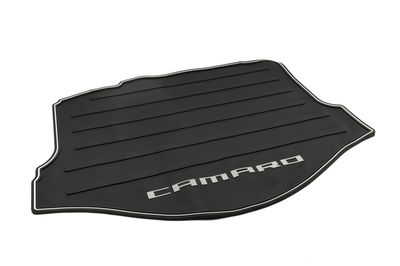 GM 92222441 Cargo Area All-Weather Mat in Black with Camaro Logo