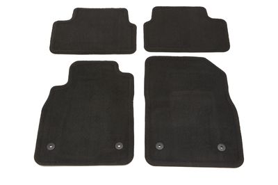 GM Front and Rear Carpeted Floor Mats in Jet Black 95021072