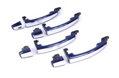 GM Front and Rear Door Handles in Blue Topaz with Chrome Strip 95074026