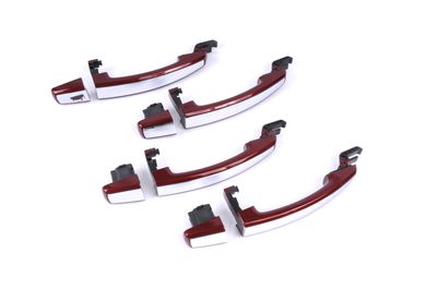 GM Front and Rear Door Handles in Red Hot with Chrome Strip 95437844