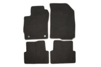 GM Front and Rear Carpeted Floor Mats in Black with Titanium Edging 95903745