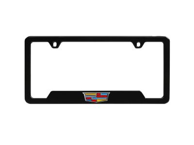 19330366 GM License Plate Frame by Baron & Baron in Black with Multicolored Cadillac Logo Product Photo 1 of 1