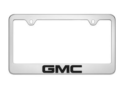 19330369 GM License Plate Frame by Baron & Baron in Chrome with Black GMC Script Product Photo 7 of 7