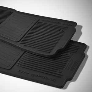 GM First-Row Premium All-Weather Floor Mats in Jet Black with City Express Script 19317703