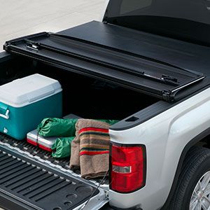 GM 84023758 Short Box Hard Tri-Fold Tonneau Cover with GMC Logo 84023758 GM Short Box Hard Tri-Fold Tonneau Cover with GMC Logo Product Photo 1 of 3