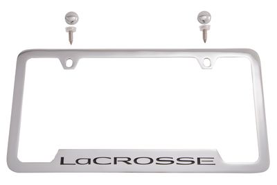 GM License Plate Frame by Baron & Baron in Chrome with Lacrosse Script 19302636