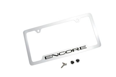 GM License Plate Frame by Baron & Baron in Chrome with Encore Script 19302637