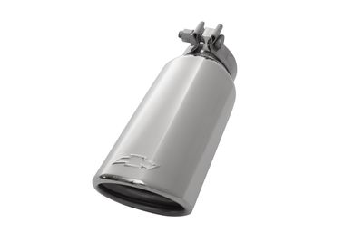 GM 4.3 and 5.3 Liter Dual-Wall Angle-Cut Exhaust Tip with Bowtie Logo 84240383