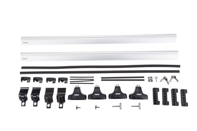 GM Extended Cab Aeroblade Roof Rack Package by Thule in Silver 19331869