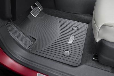 GM First-and Second-Row Premium All-Weather Floor Mats in Jet Black with Cadillac Logo 84119592