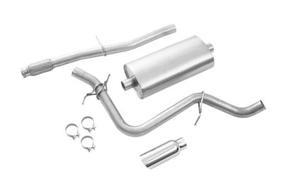 GM 5.3L Short Wheel Base Cat-Back Single Exit Exhaust Upgrade System with GMC Logo 84173608