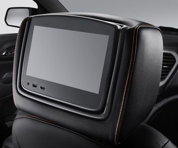 GM Rear-Seat Infotainment System in Jet Black Leather with Kalahari Stitching and AT4 Logo 84690232