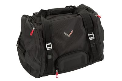 GM 70L Duffel Bag in Jet Black with Crossed Flags Logo 23152911