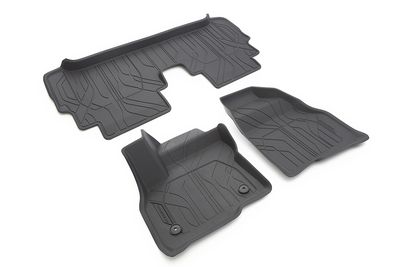 GM First-and Second-Row Premium All-Weather Floor Liners in Jet Black with Chevrolet Script 42686568