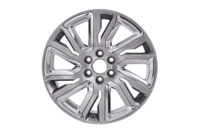 GM 22x9-Inch Aluminum 6-Split-Spoke Wheel in Midnight Silver with Chrome Inserts 84040800