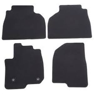 GM Regular Cab First-Row Premium Carpeted Floor Mats in Jet Black with Red Stitching, Bowtie Logo and Chevrolet Performance Script 84337994