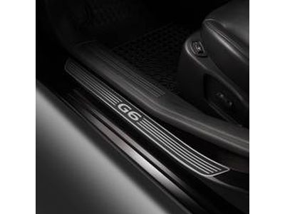 GM Door Sill Plates - Front and Rear Sets,Note:G6 Script Logo,Black,Sedan 12499448