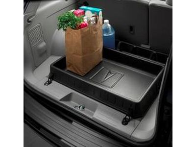 GM Cargo Organizer,Note:Pontiac Dart Logo,3 Compartment,Ebony 19155957