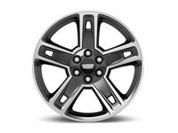 GM 19301160 22x9-Inch Aluminum 5-Split-Spoke Wheel in Ultra Bright Machined with Gloss Black