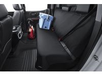 GM Accessories 19214004 Front Seat Cover Set in Ebony with Bowtie Logo