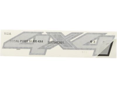 GM 25798301 Decal, Pick Up Box Side Rear *Silver