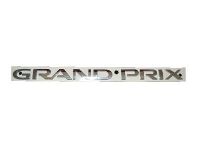 GM 10378107 Plate Assembly, Rear Compartment Lid Name "Grand Prix" *Chrome