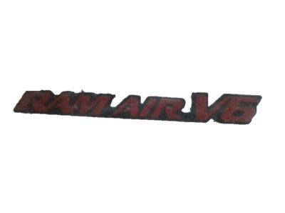 GM 22619422 Plate Assembly, Front Fender Name 'Ram Air V6' *Red