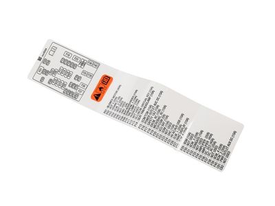 26509594 GM LABEL-I/P WRG HARN FUSE BLK IDENT Product Photo 2 of 4