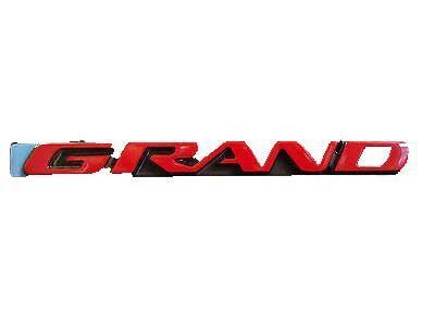 GM 22636895 Plate Assembly, Front Side Door Name 'Grand' *Red