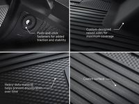 GM 84534619 Premium All-Weather Floor Liners in Jet Black with Crossed Flags Logo GM 84534619 Premium All-Weather Floor Liners in Jet Black with Crossed Flags Logo