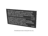 GM 25972047 Label, Lift Gate Operating Information GM 25972047 Label, Lift Gate Operating Information