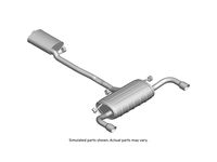 GM 22837449 Exhaust Muffler Assembly With Exhaust Pipe & Tail Pipe GM 22837449 Exhaust Muffler Assembly With Exhaust Pipe & Tail Pipe