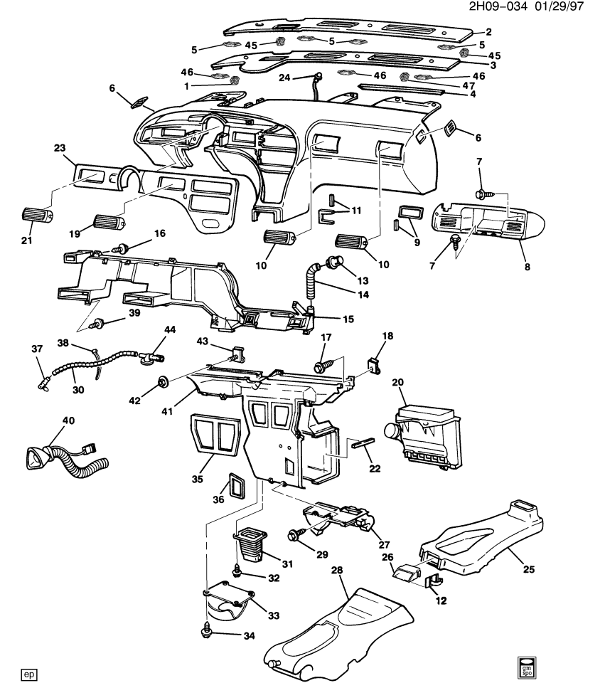 GM 25536567 DUCT, Air Distributor