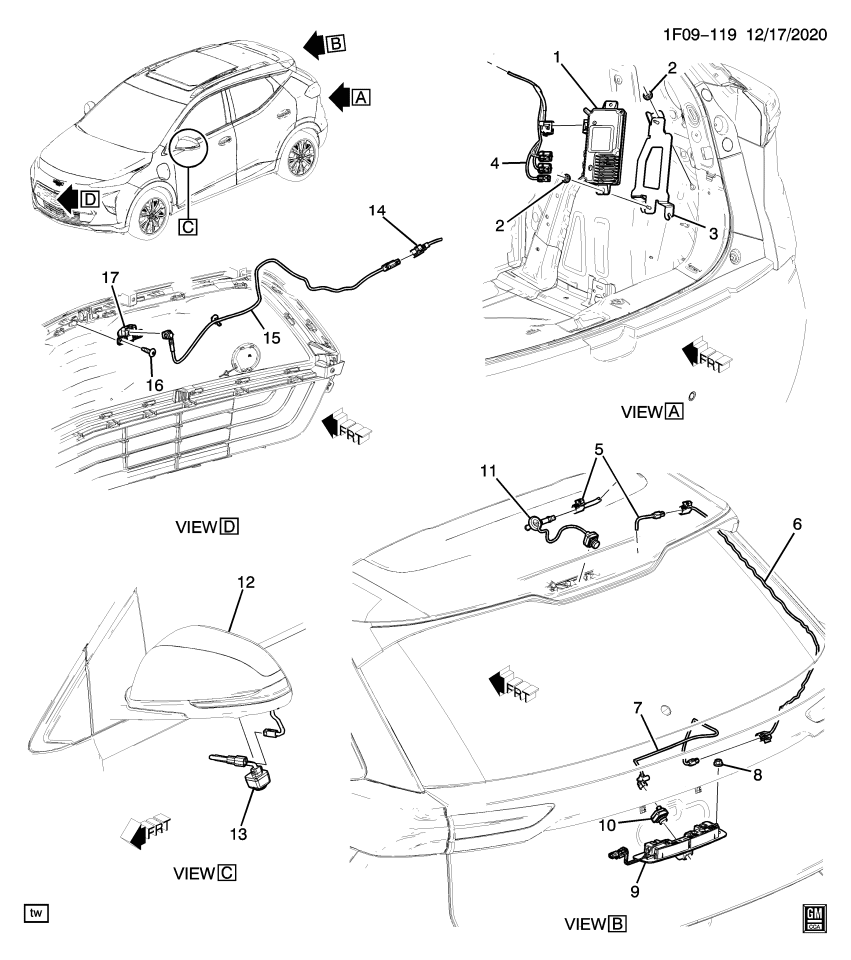 GM 42673808 Cable Assembly, Rear View Drvr Info Camera Rr Cls