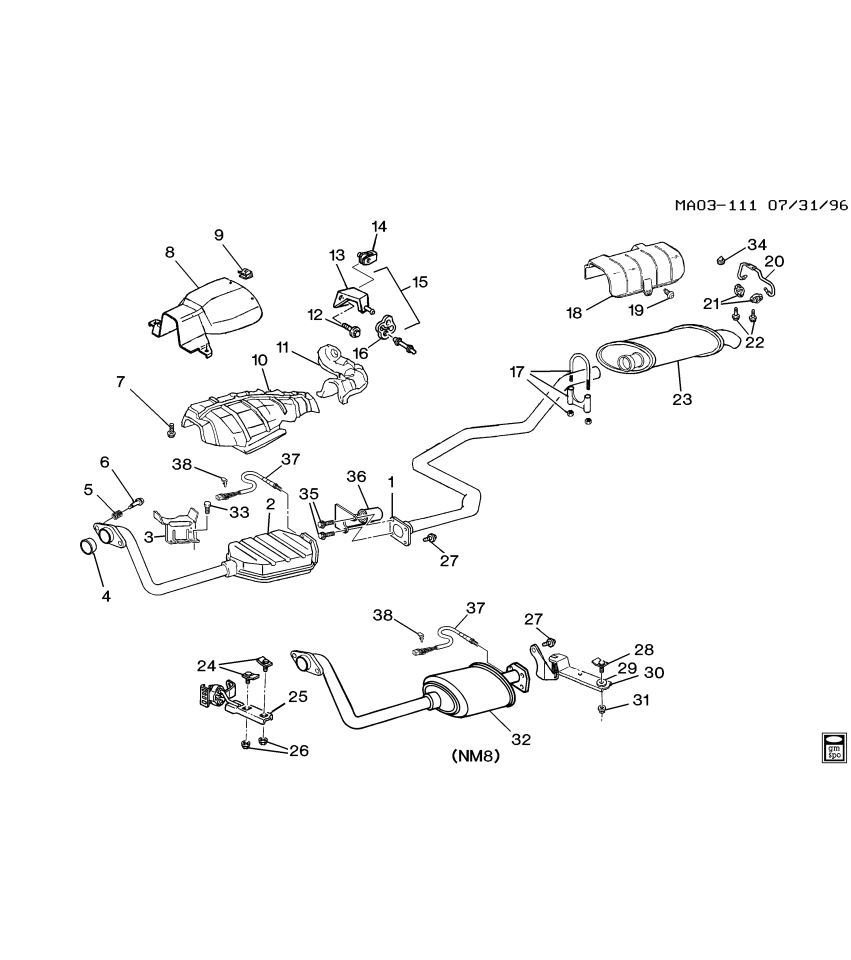 GM 10280499 Dampener Assembly, Exhaust Muffler Vibration