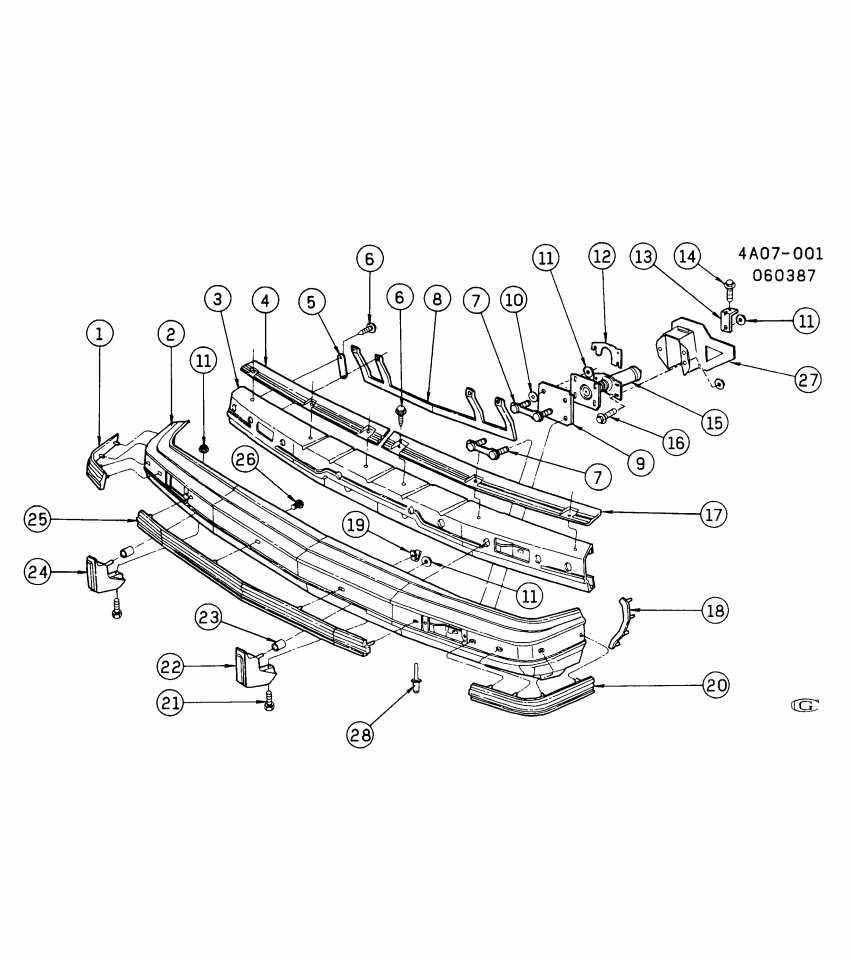 GM 25509803 Support, Front Bumper Fascia Upper Lh