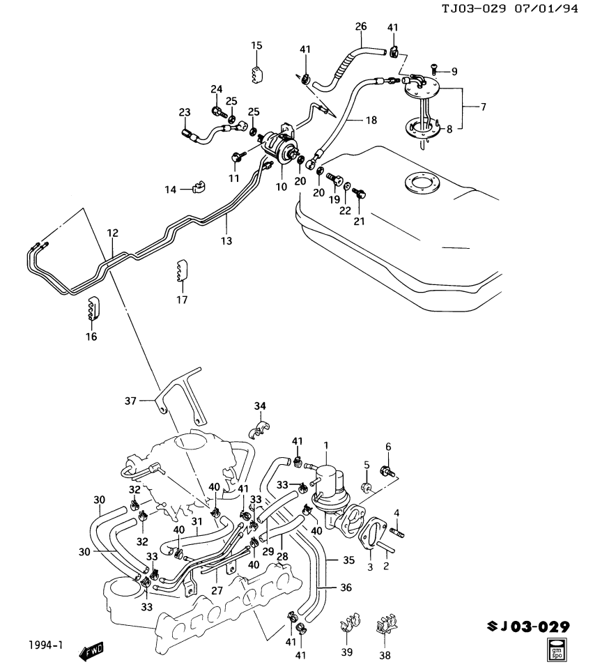 GM 96069411 HOSE, Fuel Line