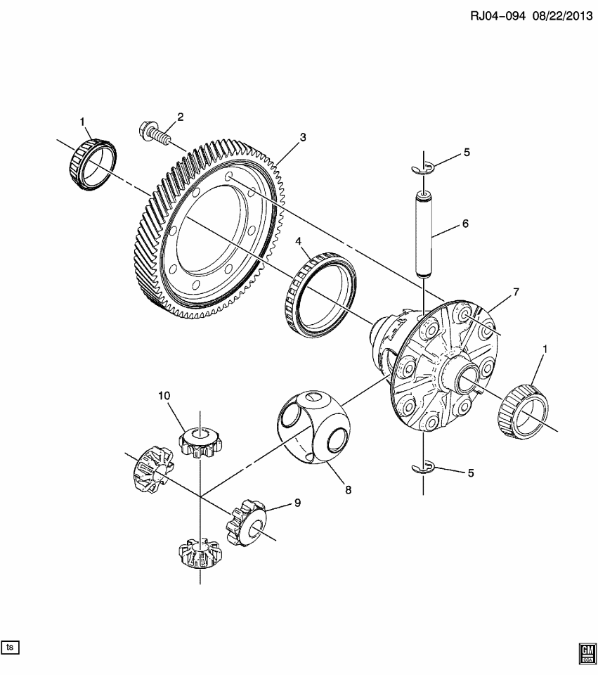 GM 98500216 Gear Set, Front Differential Ring & Drive Pinion