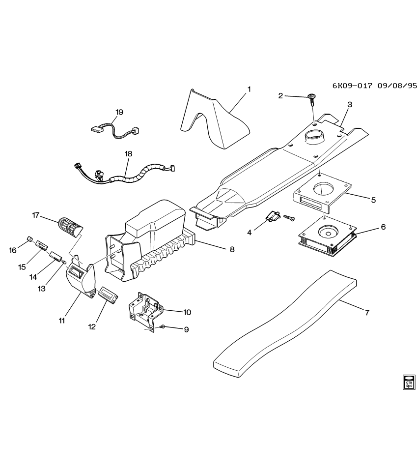 GM 12372842 HOUSING, Heater and A/C Control