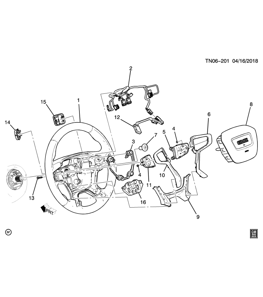 GM 84618834 Airbag Assembly, Strg Whl *Black