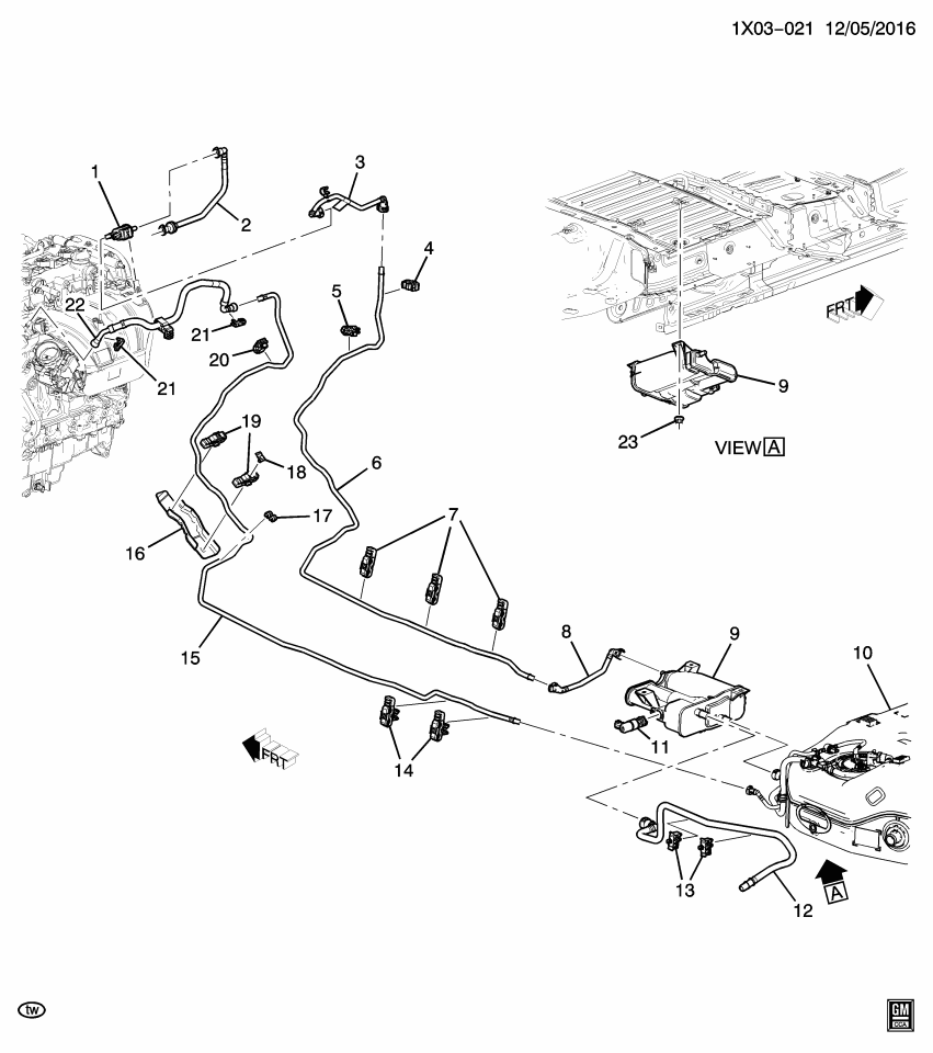 GM 84105704 Clip, Front Brake Pipe