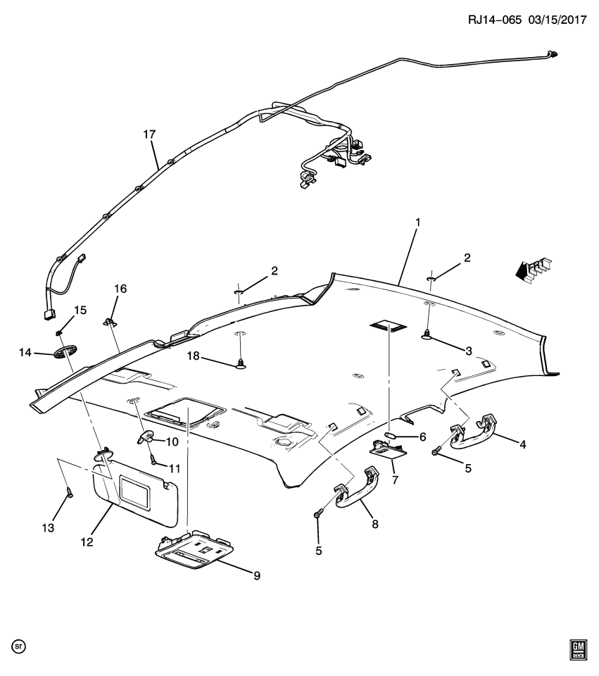 GM 42563315 Harness Assembly, Roof Wiring