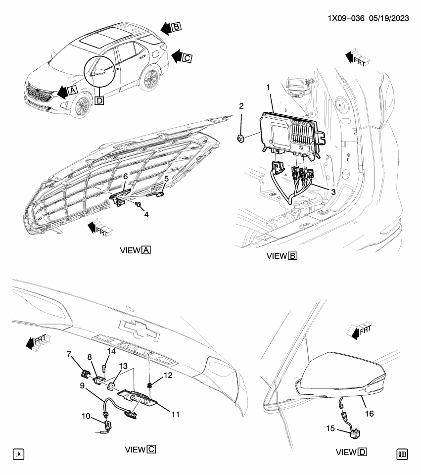 GM 84124124 BRACKET,RR VIEW DRVR INFO CAMERA