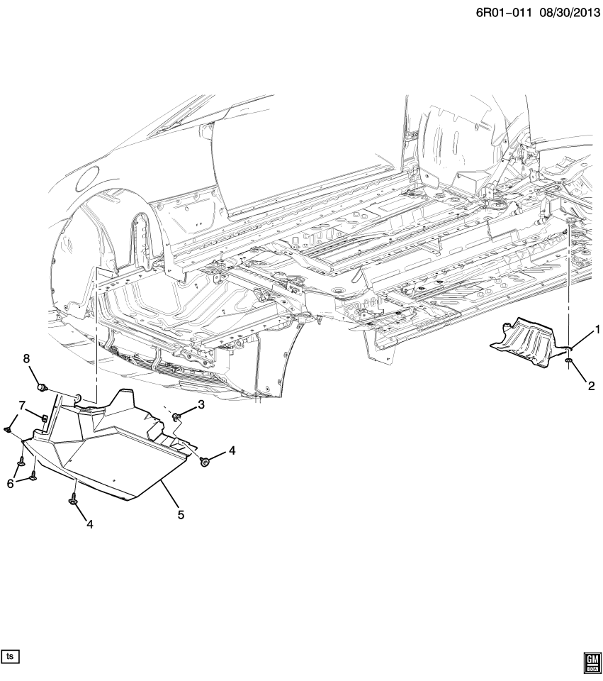GM 23453434 Deflector Assembly, Underbody Rear Air