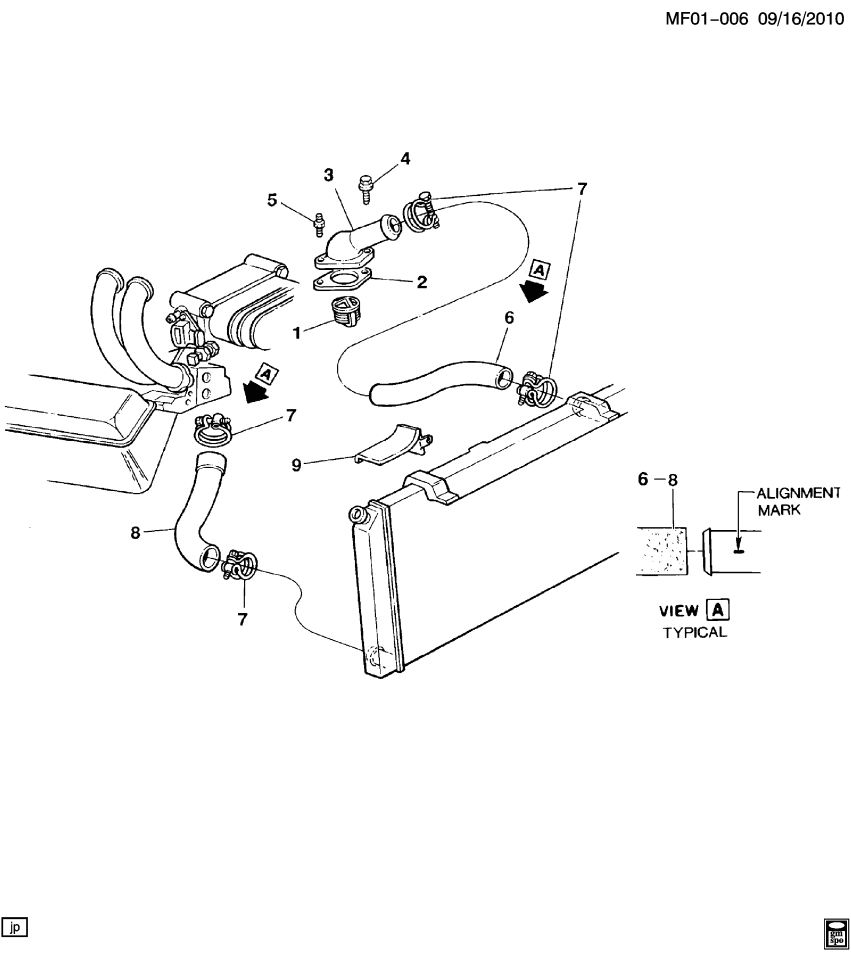 GM 10120070 Radiator Outlet Hose