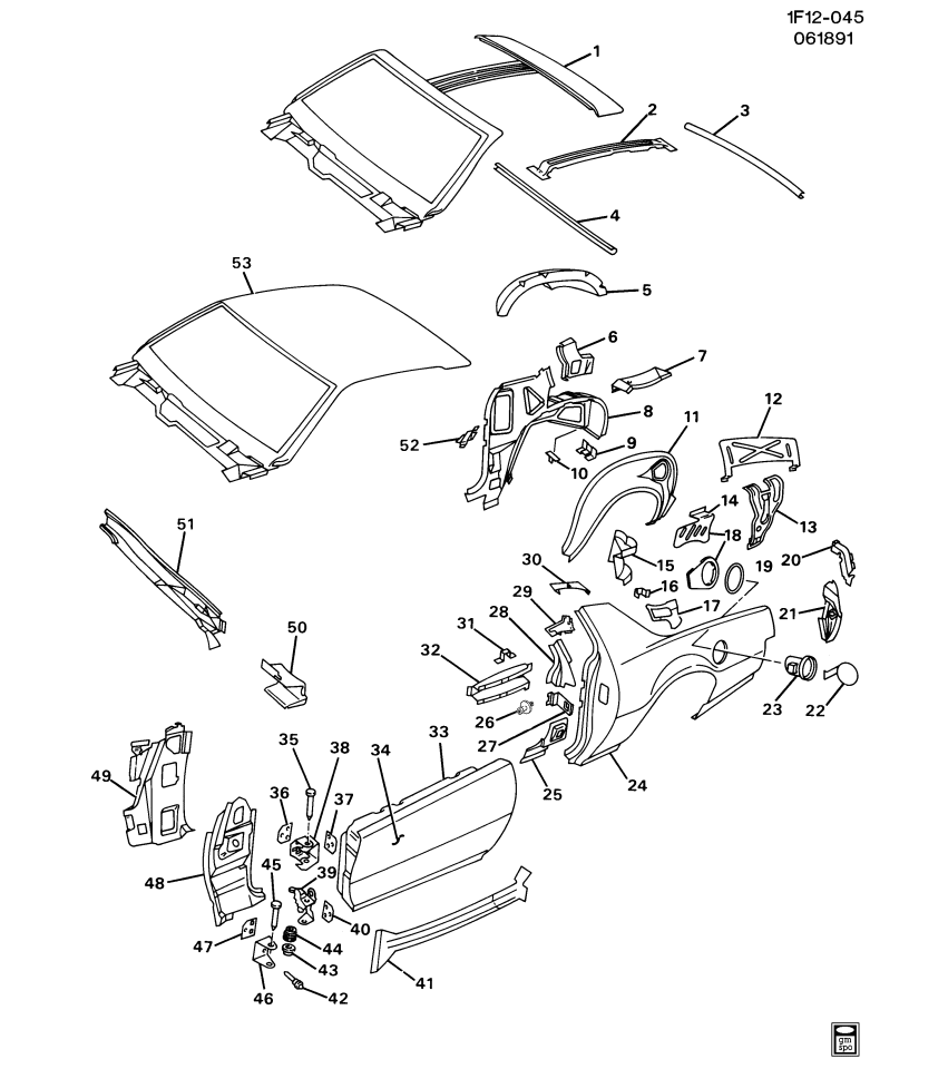 GM 12392848 Hinge Kit,Front Side Door Upper