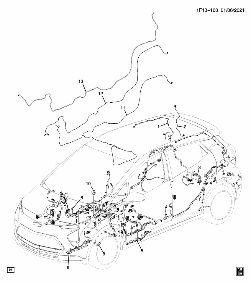 GM 42465876 Cover, Body Wiring Harness