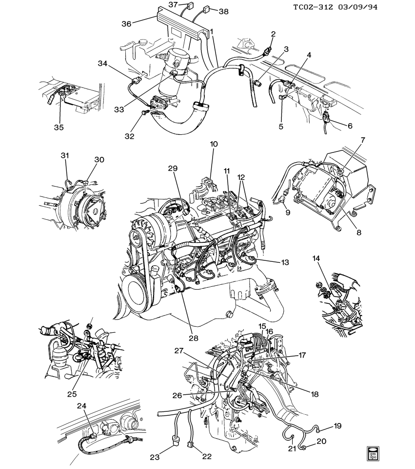 GM 15954663 Cover, Engine Wiring Harness Junction Block